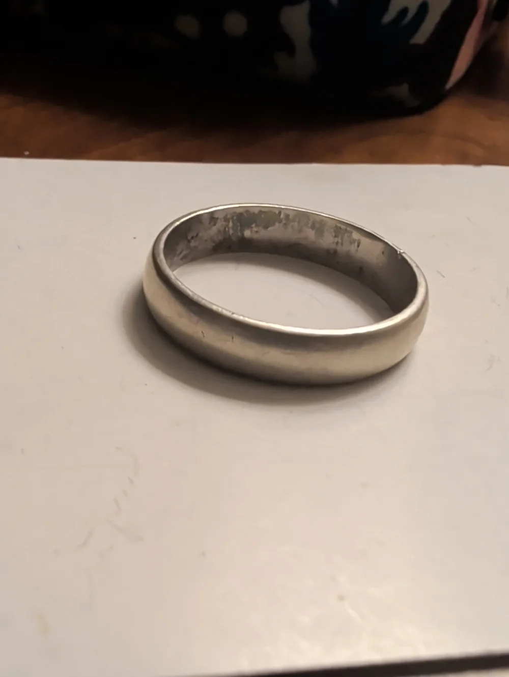 Sterling Silver 925 wedding band ring size 12 unisex silver ring vintage